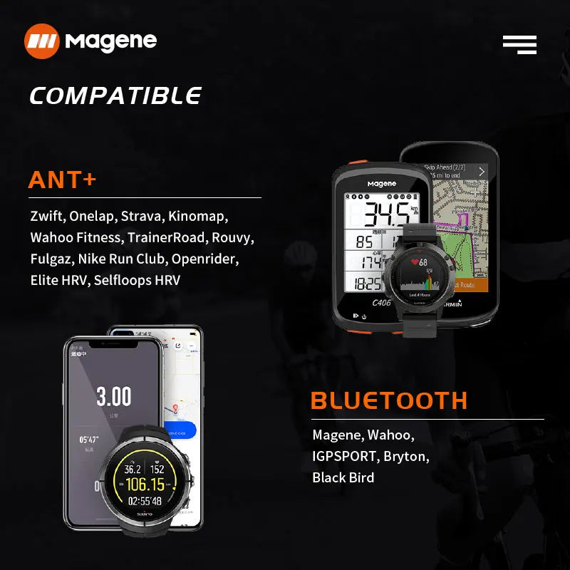 Banda Cardiaca MAGENE - Ant+ / Bluetooth