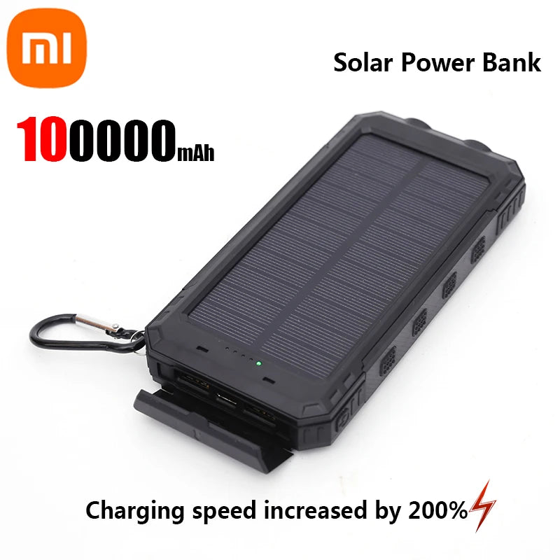 Batería solar + USB Xiaomi 200000mAh alta capacidad