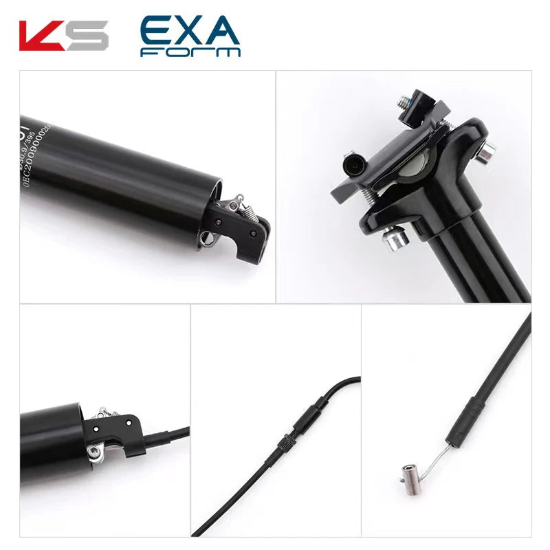 Tubo de asiento KS EXA FORM 900i 30.9 / 31.6 395mm Para cableado interno