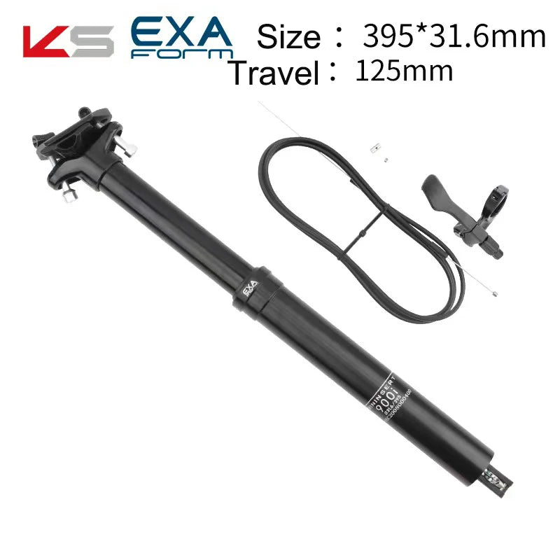 Tubo de asiento KS EXA FORM 900i 30.9 / 31.6 395mm Para cableado interno