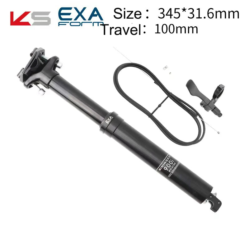 Tubo de asiento KS EXA FORM 900i 30.9 / 31.6 395mm Para cableado interno