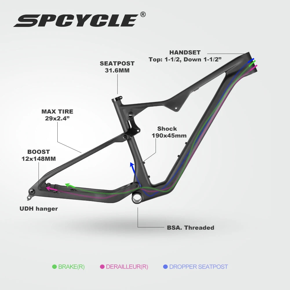Cuadro Spcycle 29er recorrido 120mm