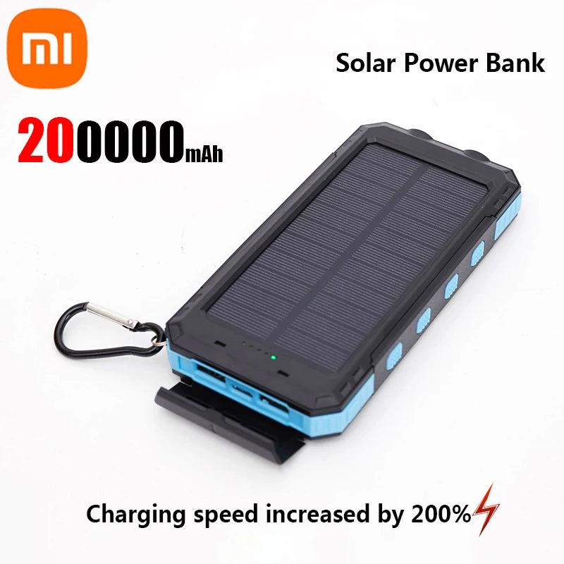Batería solar + USB Xiaomi 200000mAh alta capacidad