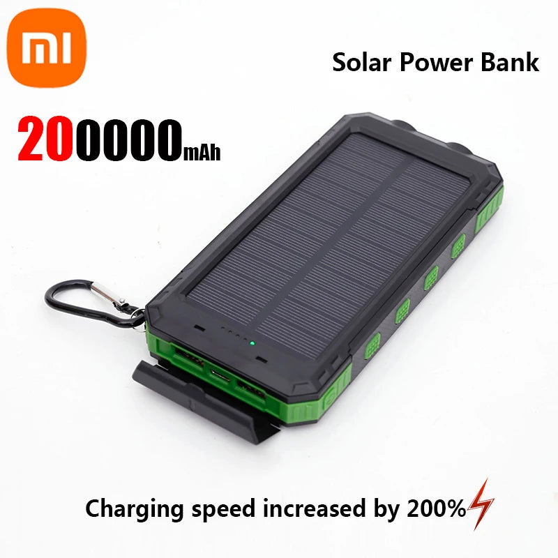 Batería solar + USB Xiaomi 200000mAh alta capacidad
