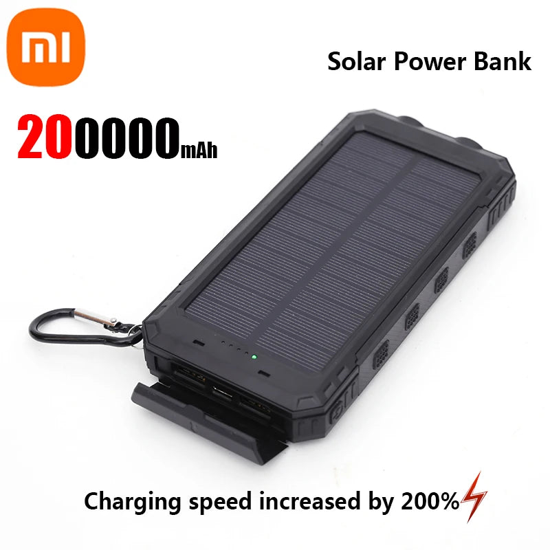 Batería solar + USB Xiaomi 200000mAh alta capacidad