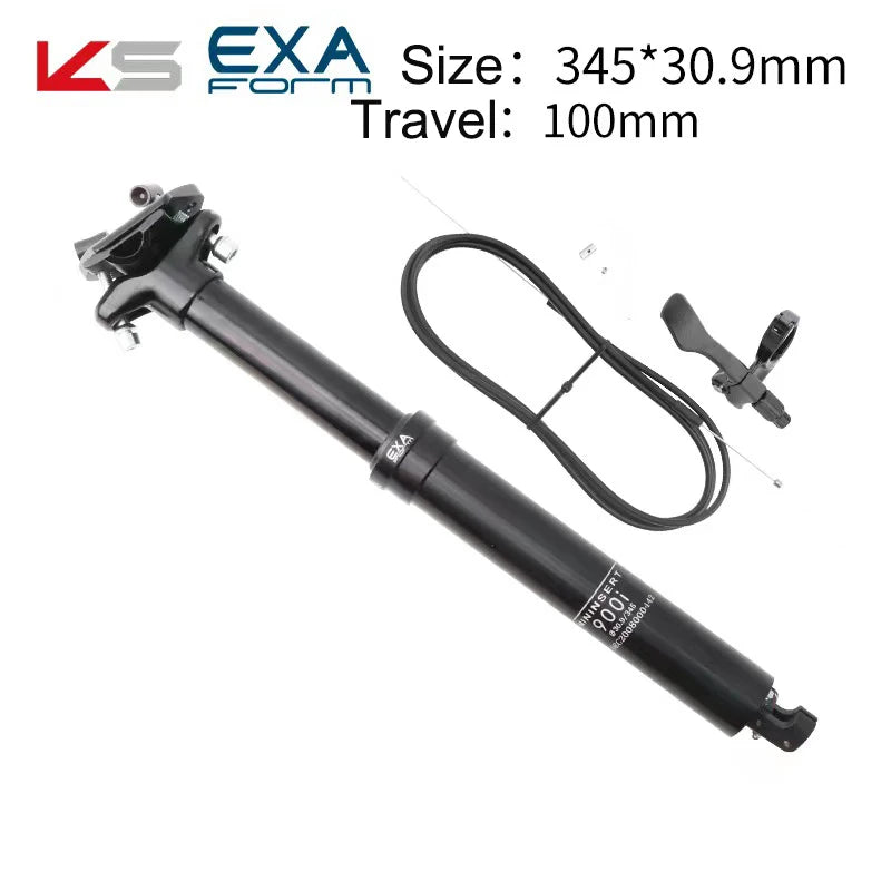 Tubo de asiento KS EXA FORM 900i 30.9 / 31.6 395mm Para cableado interno
