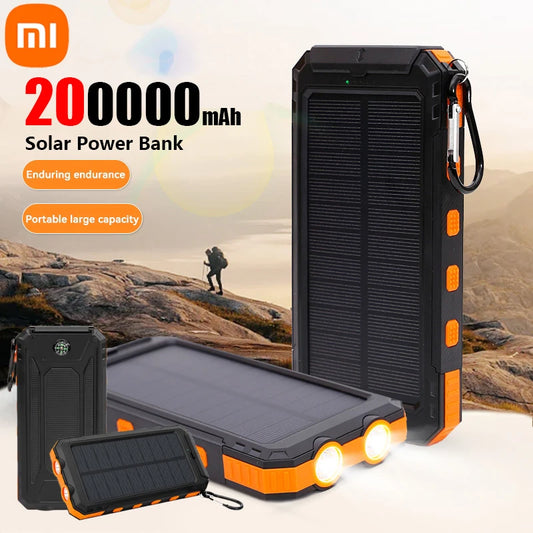Batería solar + USB Xiaomi 200000mAh alta capacidad