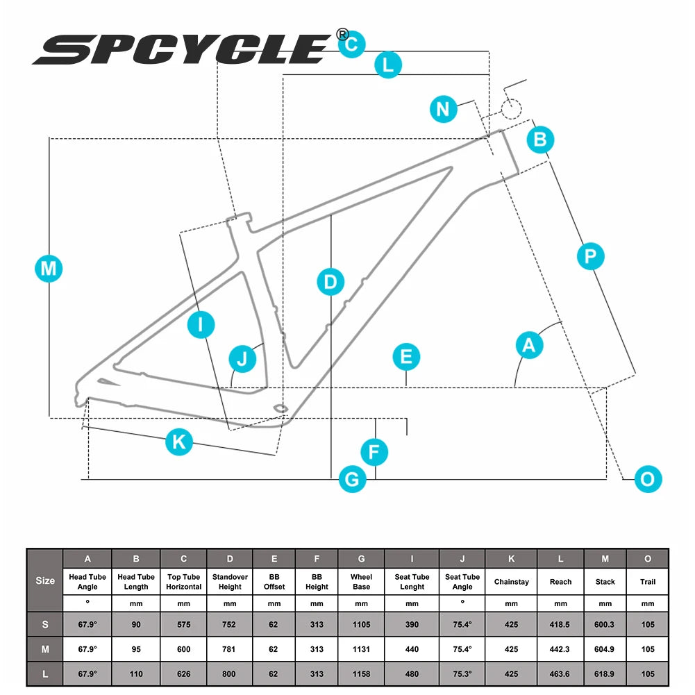 Cuadro Spcycle 2025 - T1000 Carbon - MTB/ Pump track - 12x148mm