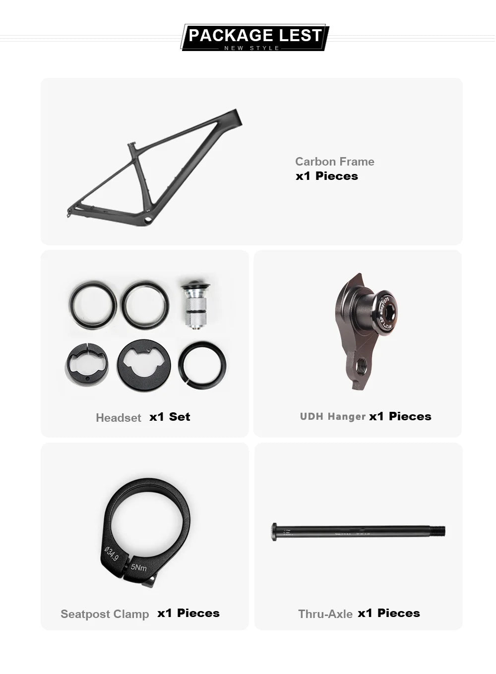 Cuadro Spcycle 2025 - T1000 Carbon - MTB/ Pump track - 12x148mm