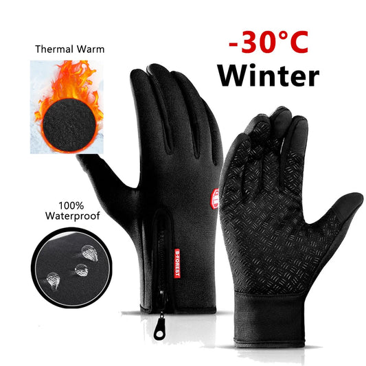 Guantes de ciclismo para invierno, Hombre y Mujer. Soporta touchscreen, waterproof, hiking, Skiing, Snowboard