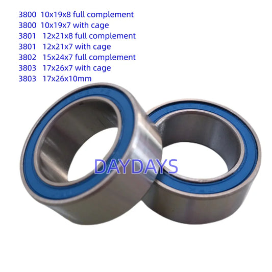 Rodamientos para puntos de pivote  10x19x8 10x19x7 12x21x7 15x24x7 17x26x7317x26x10 3803-2RS Bearing