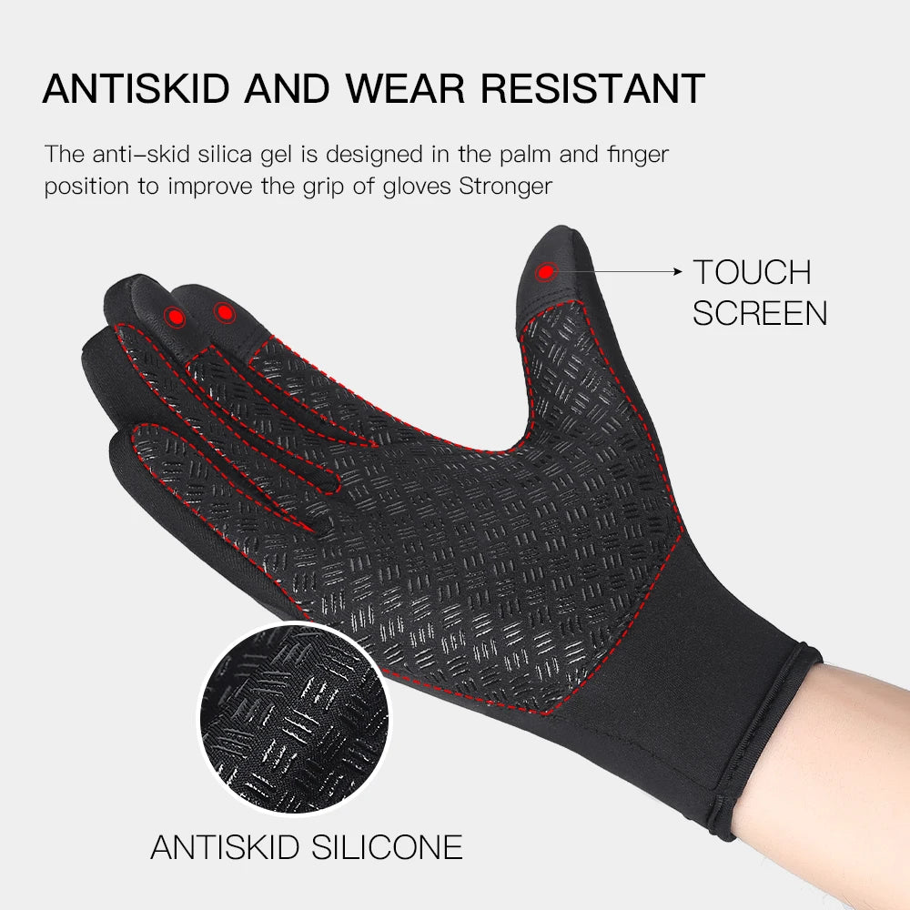 Guantes de ciclismo para invierno, Hombre y Mujer. Soporta touchscreen, waterproof, hiking, Skiing, Snowboard